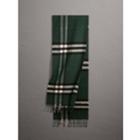 Burberry Burberry The Classic Check Cashmere Scarf, Green
