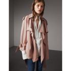 Burberry Burberry Silk Wrap Trench Coat, Size: 10, Purple