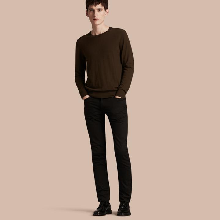 Burberry Burberry Slim Fit Unwashed Stretch Denim Jeans, Size: 34r, Black