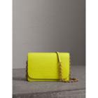 Burberry Burberry Embossed Leather Wallet With Detachable Strap, Yellow