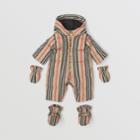 Burberry Burberry Childrens Icon Stripe Puffer Suit, Size: 6m