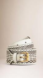 Burberry Cut-out Leather Belt