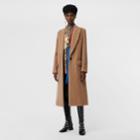 Burberry Burberry Oversized Lapel Camel Hair Tailored Coat, Size: 00, Brown
