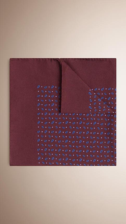 Burberry Paisley Print Silk Pocket Square
