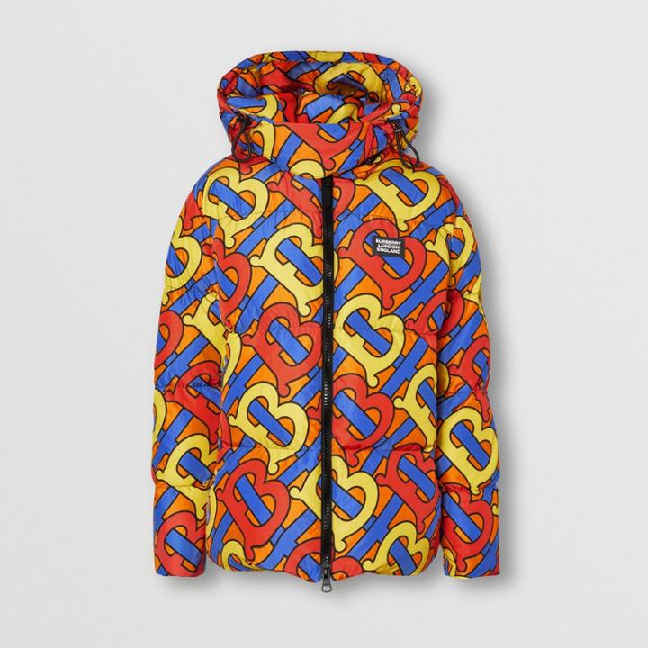 Burberry Burberry Monogram Print Puffer Jacket, Size: Xxs, Multicolour