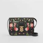 Burberry Burberry Medium Rose Print Leather Tb Bag
