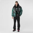 Burberry Burberry Metallic Leather Jacket With Detachable Warmer, Size: 36, Metallic Green