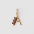 Burberry Burberry Leather-wrapped 'a' Alphabet Charm, Brown
