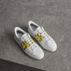 Burberry Burberry Logo Print Leather Sneakers, Size: 42, White