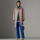Burberry Burberry Micro Check Silk Blend Car Coat, Size: 00, Red