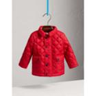 Burberry Burberry Check Detail Diamond-quilted Jacket, Size: 12m, Red