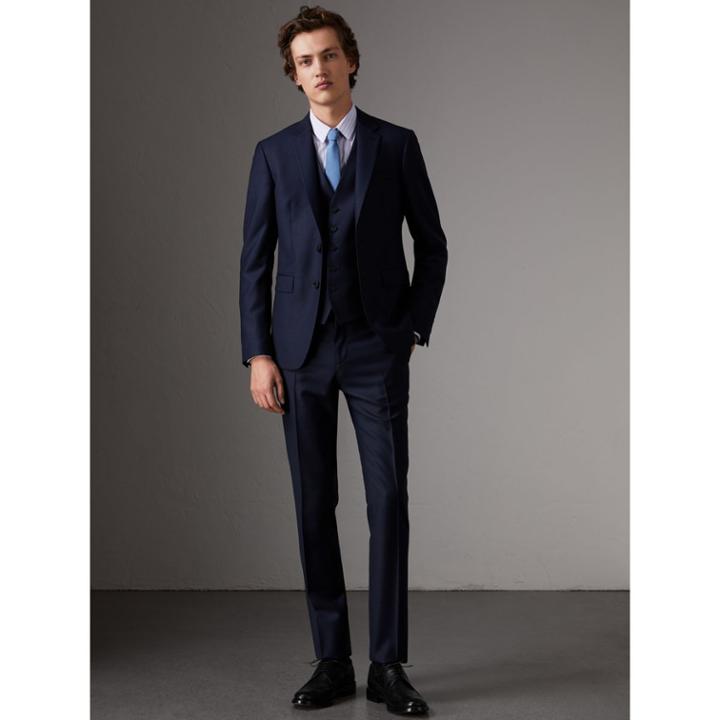 Burberry Burberry Slim Fit Travel Tailoring Three-piece Wool Suit, Size: 52r