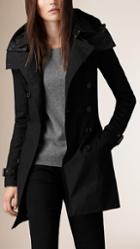 Burberry Hooded Trench Coat With Warmer