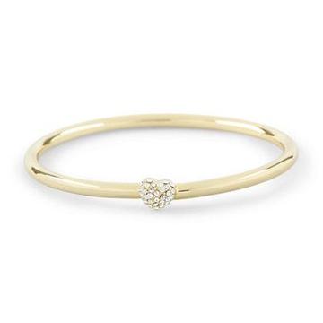 C.wonder Pave Heart Bangle