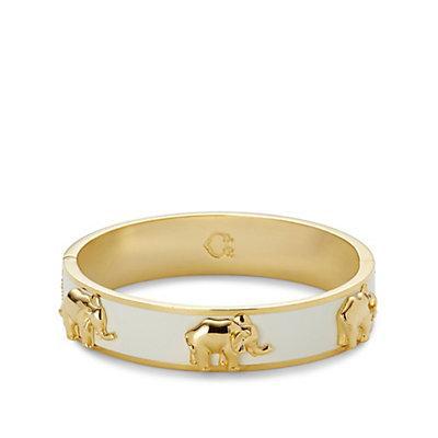 C.wonder Elephant Charm Enamel Bangle