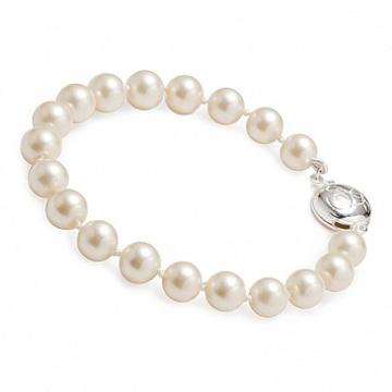 8mm LUX Pearl and Sterling Silver Bracelet