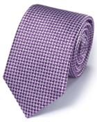 Charles Tyrwhitt Purple Silk Diamond Lattice Classic Tie By Charles Tyrwhitt
