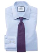  Classic Fit Sky Blue Cube Weave Egyptian Cotton Dress Shirt Single Cuff Size 16/35 By Charles Tyrwhitt