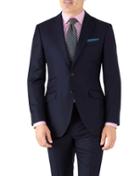 Charles Tyrwhitt Navy Slim Fit Italian Twill Luxury Suit Wool Jacket Size 36 By Charles Tyrwhitt