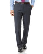  Steel Blue Classic Fit Twill Business Suit Wool Pants Size W38 L32 By Charles Tyrwhitt