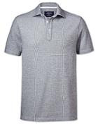 Charles Tyrwhitt Charles Tyrwhitt White And Navy Birds Eye Cotton Polo Size Large