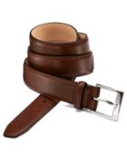  Brown Leather Dress Belt Size 30-32 By Charles Tyrwhitt