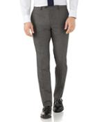 Charles Tyrwhitt Silver Slim Fit Flannel Business Suit Wool Pants Size W30 L38 By Charles Tyrwhitt