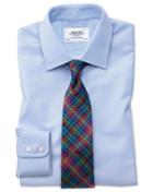 Charles Tyrwhitt Slim Fit Egyptian Cotton Royal Oxford Sky Blue Dress Casual Shirt Single Cuff Size 14.5/32 By Charles Tyrwhitt