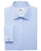 Charles Tyrwhitt Charles Tyrwhitt Classic Fit Egyptian Cotton Diamond Texture Sky Blue Dress Shirt Size 15/33