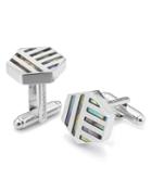  Black Mother Of Pearl Geometric Hexagon Cufflinks By Charles Tyrwhitt