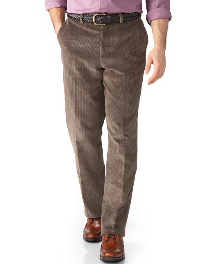 Charles Tyrwhitt Charles Tyrwhitt Beige Classic Fit Cord Trouser Size W32 L30
