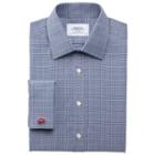 Charles Tyrwhitt Charles Tyrwhitt Navy Prince Of Wales Royal Twill Classic Fit Shirt (15 - 33)