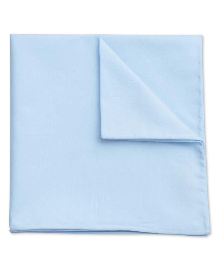 Charles Tyrwhitt Sky Cotton Plain Classic Pocket Square By Charles Tyrwhitt