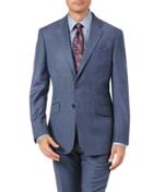 Charles Tyrwhitt Airforce Blue Slim Fit Cross Hatch Weave Italian Suit Wool Jacket Size 38 By Charles Tyrwhitt