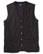  Charcoal Merino Wool Vest Size Large By Charles Tyrwhitt