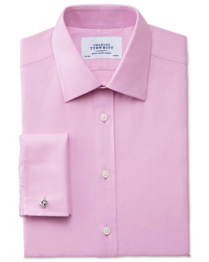 Charles Tyrwhitt Charles Tyrwhitt Extra Slim Fit Egyptian Cotton Cavalry Twill Pink Shirt