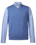  Blue Merino Wool Tank Jumper Size Large By Charles Tyrwhitt