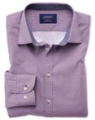 Charles Tyrwhitt Classic Fit Magenta And Blue Print Cotton Casual Shirt Single Cuff Size Medium By Charles Tyrwhitt