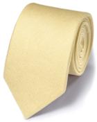  Light Yellow Silk Mix Classic Plain Tie By Charles Tyrwhitt
