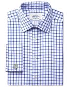 Charles Tyrwhitt Charles Tyrwhitt Extra Slim Fit Non-iron Twill Grid Check Royal Blue Shirt