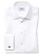 Charles Tyrwhitt Extra Slim Fit Egyptian Cotton Royal Oxford White Dress Casual Shirt Single Cuff Size 14.5/32 By Charles Tyrwhitt