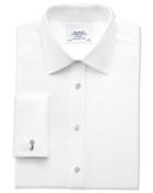 Charles Tyrwhitt Slim Fit Non-iron Imperial Weave White Cotton Dress Shirt French Cuff Size 16/33 By Charles Tyrwhitt