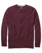 Wine Merino Cotton Crew Neck Wool Sweater Size Large By Charles Tyrwhitt