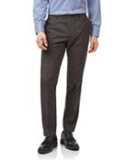  Brown Prince Of Wales Check Slim Fit Suit Trouser Size W30 L30 By Charles Tyrwhitt