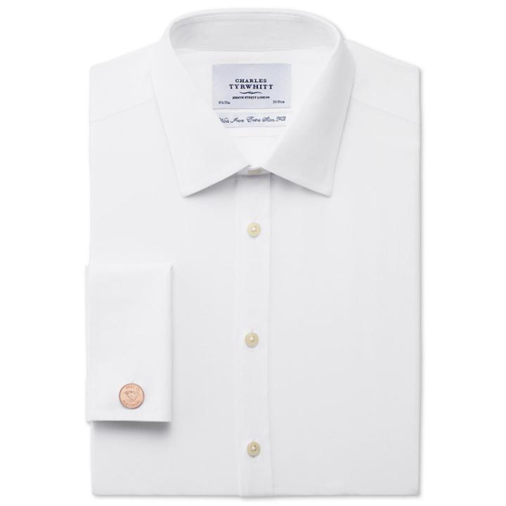 Charles Tyrwhitt Charles Tyrwhitt White Poplin Non-iron Extra Slim Fit Shirt (14.5 - 32)