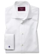 Charles Tyrwhitt Extra Slim Fit Luxury Marcella Bib Front White Tuxedo Egyptian Cotton Dress Shirt French Cuff Size 14.5/32 By Charles Tyrwhitt