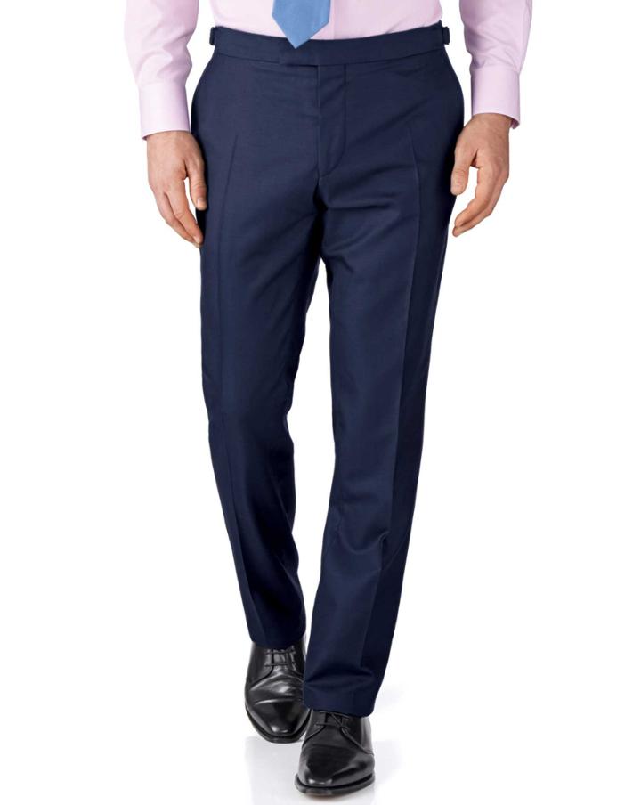 Charles Tyrwhitt Charles Tyrwhitt Navy Slim Fit British Panama Luxury Suit Trousers