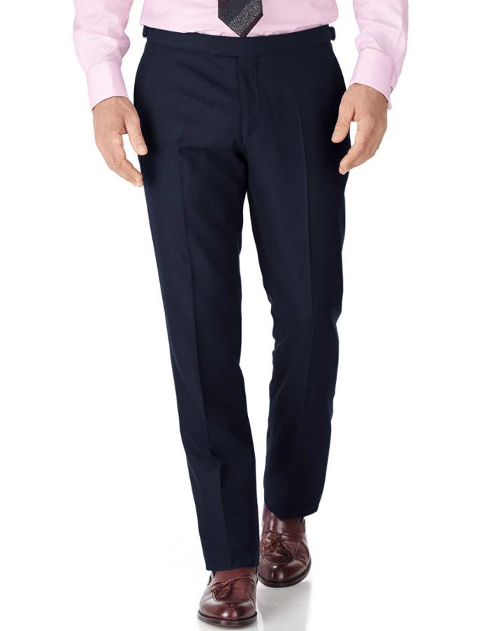 Charles Tyrwhitt Charles Tyrwhitt Navy Classic Fit British Serge Luxury Suit Trousers Size W30 L38