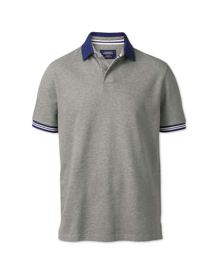 Charles Tyrwhitt Charles Tyrwhitt Classic Fit Grey Signature Polo