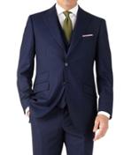 Charles Tyrwhitt Charles Tyrwhitt Blue Stripe Classic Fit Panama Business Suit Wool Jacket Size 36